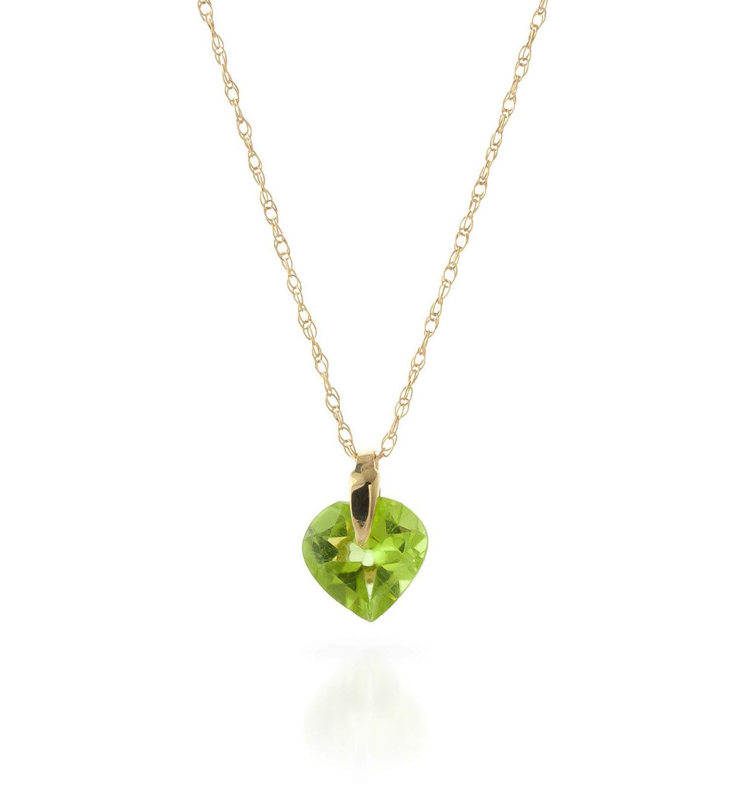 14K Solid Gold Necklace with Natural Peridot Gemstone - Elegant Dainty Jewelry for Women, Perfect for Everyday Wear, Gifts & Special Occasions