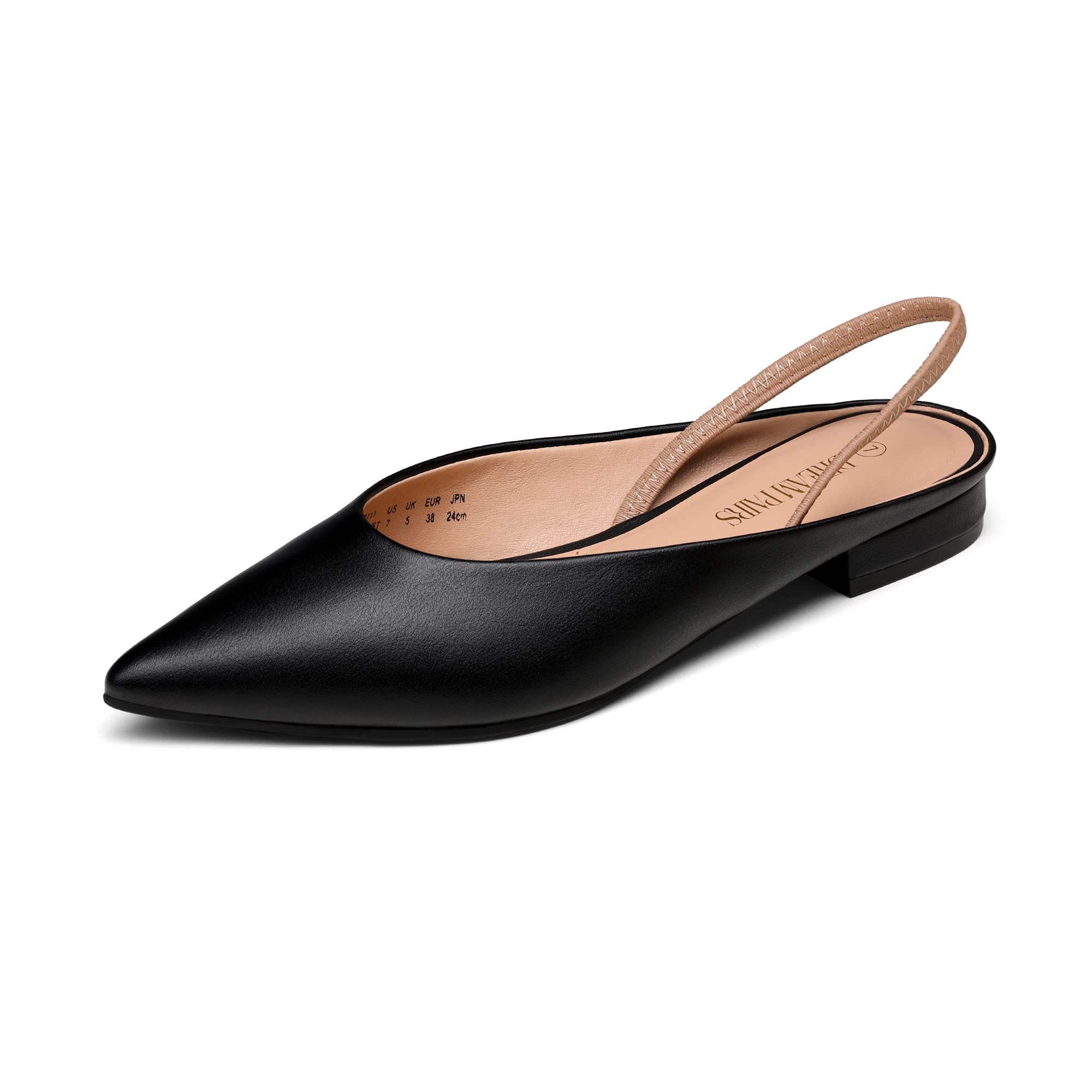 DREAM PAIRS Women's Ballet Flats - Elegant Pointed Toe Slingback Flats for Work, Party & Wedding | Comfortable Dress Shoes for Women | Perfect for Office, Date Night & Special Occasions