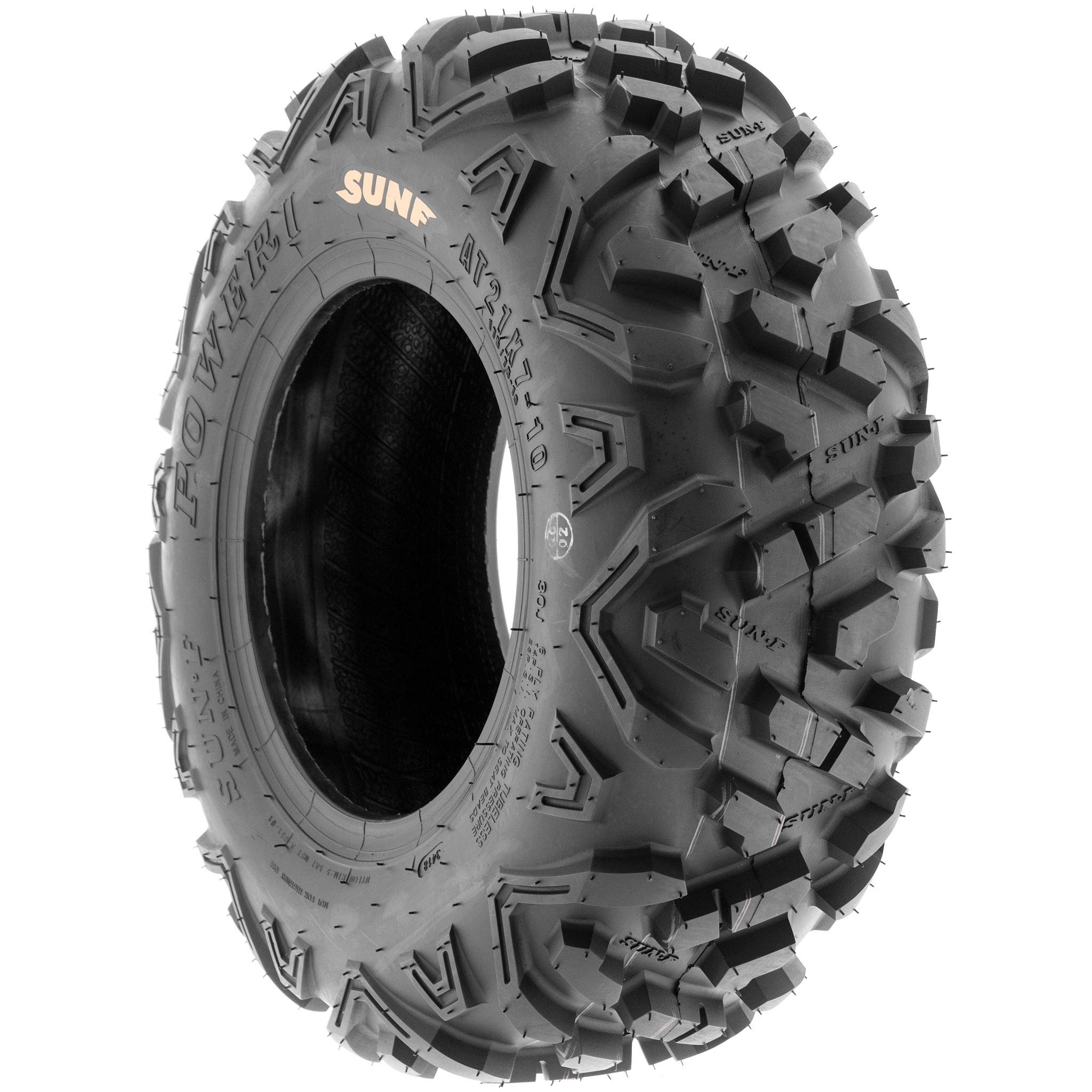 SunF 19x7-8 19x7x8 All Terrain Tires for ATV/UTV - 6 PR Tubeless Off-Road Tires (A051 POWER II) - Perfect for Mud, Sand & Trail Riding