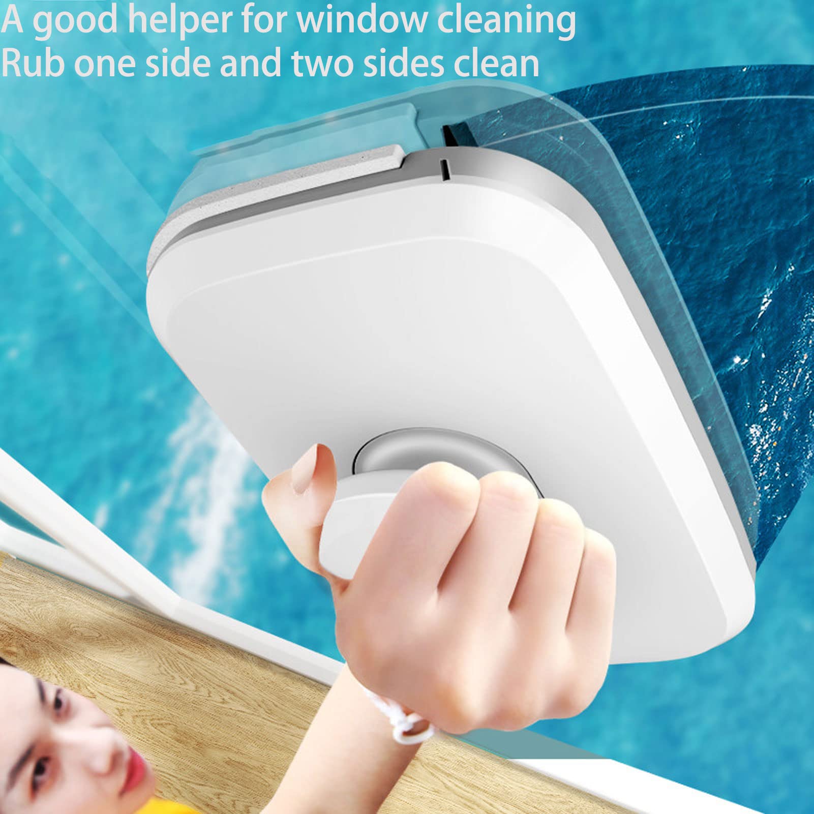 Double-Sided Magnetic Window Cleaner - Strong 3-28mm Suction for Indoor/Outdoor Glass Cleaning - Perfect for High-Rise Windows, Skylights & Hard-to-Reach Glass Surfaces