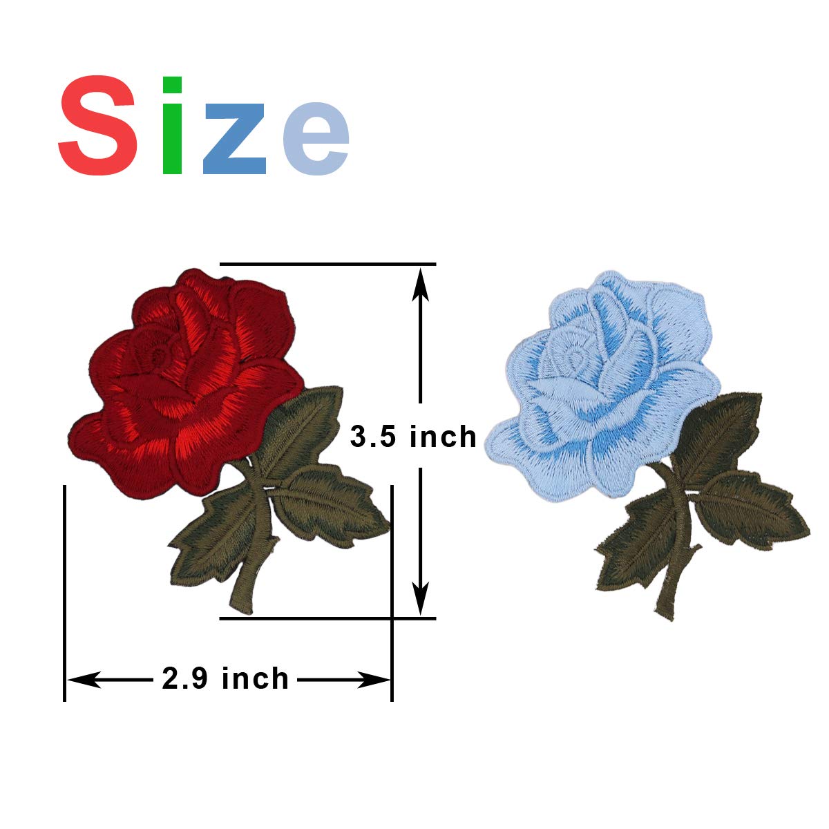 7pcs Embroidered Rose Flower Iron-On Patches for DIY Clothing & Accessories - Custom Sew On Applique for Jeans, Jackets, Kids Clothes, Bags, Backpacks, Hats & Crafts | Perfect for Denim Upcycling, Fashion Customization & DIY Gift Making (Roses 7pcs)