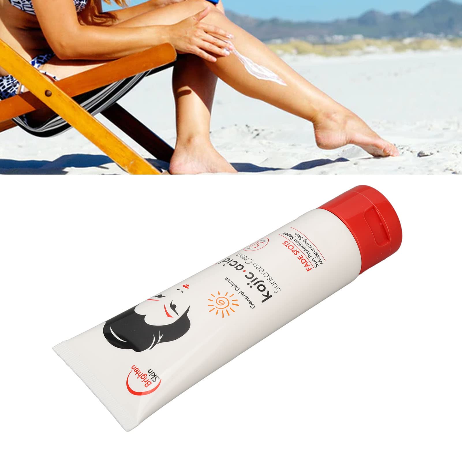 SPF 50 Sunscreen Cream - UVA/UVB Protection, Moisturizing & Repairing Face & Body Sunblock for Daily Use - Perfect for Beach, Outdoor Activities & Travel