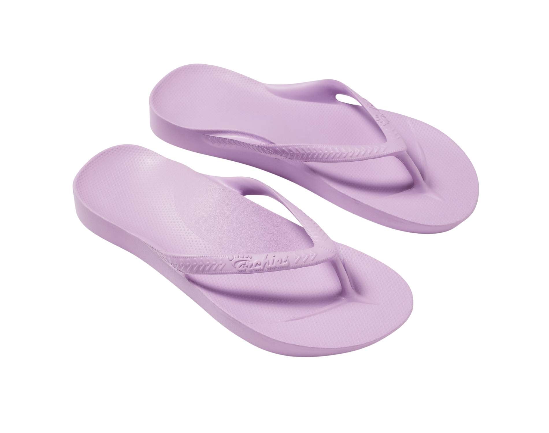Arch Support Thongs for Women - Comfortable Sandals with Arch Support in Lilac - Perfect for Walking, Travel & Everyday Wear
