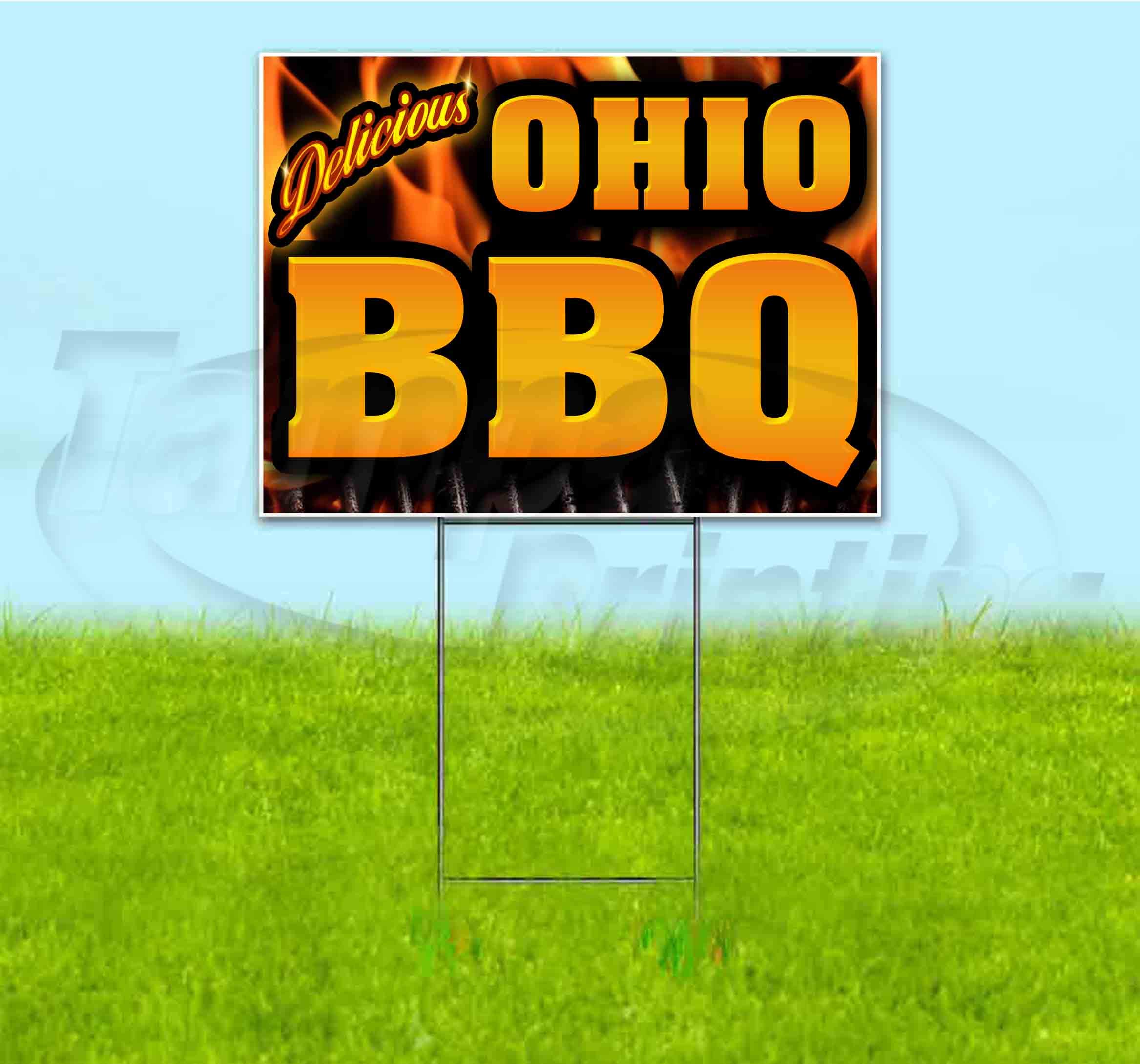 Premium Ohio BBQ Yard Sign (18
