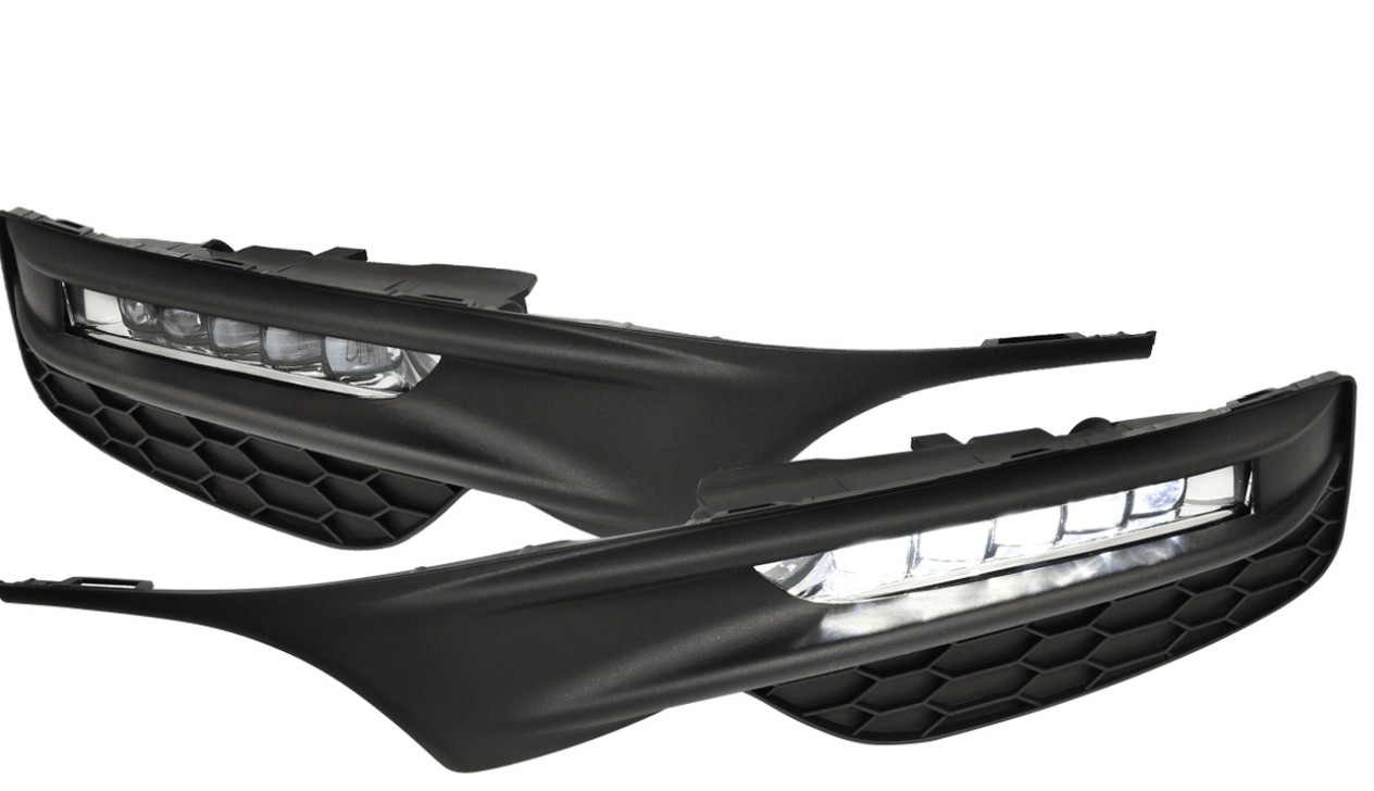 2016-2017 Honda Accord Sedan LED Fog Lights Kit - Chrome Housing with Clear Lens - Bright DRL Daytime Running Lights for Enhanced Visibility & Safety in Rain/Fog/Night Driving