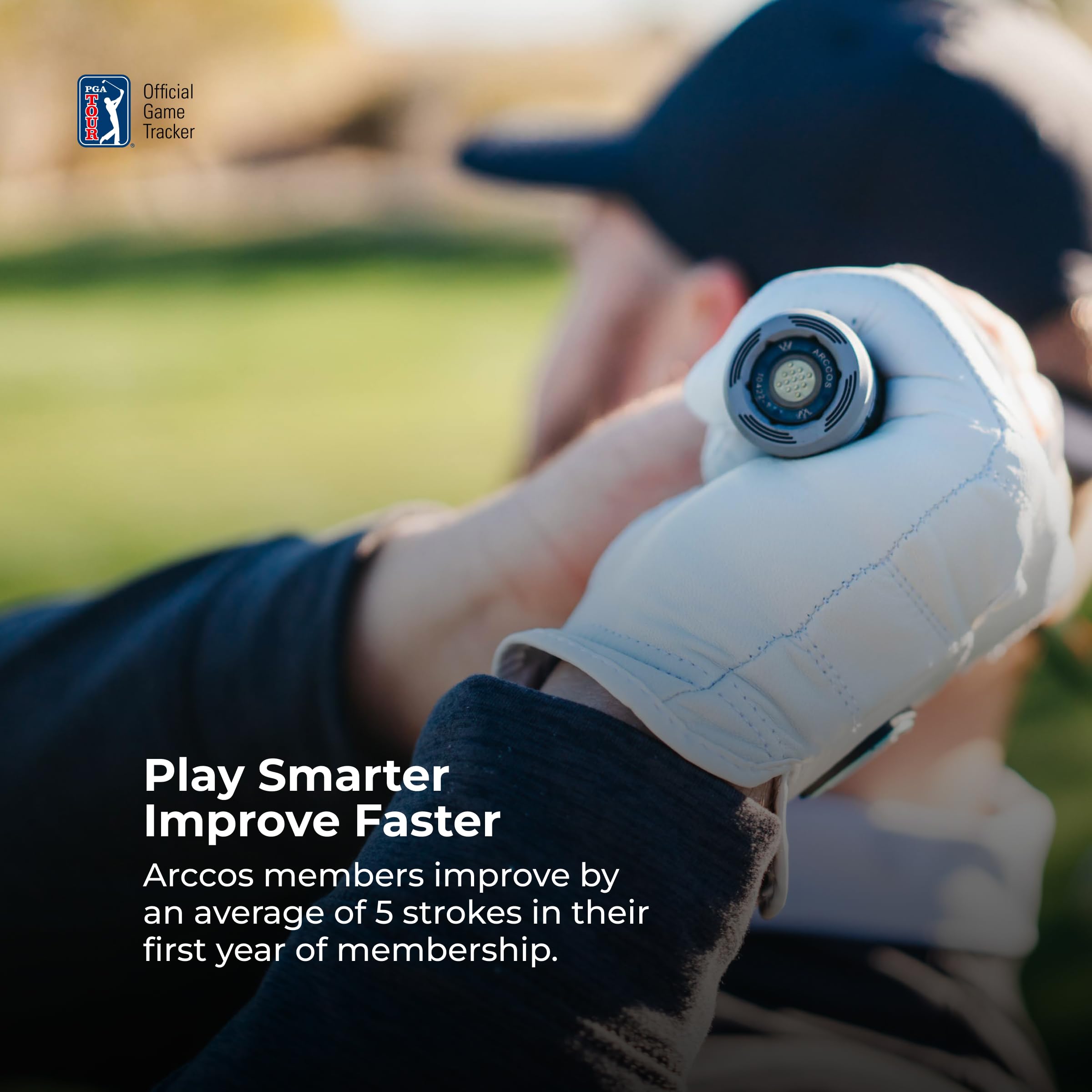 **Arccos Golf Pride MCC & Tour Velvet Smart Grips – #1 Golf Game Tracking System with Automatic Shot Detection, AI GPS Rangefinder, Strokes Gained Analytics & Smart Club Distances – Perfect for Improving Swing Accuracy & Course Performance**