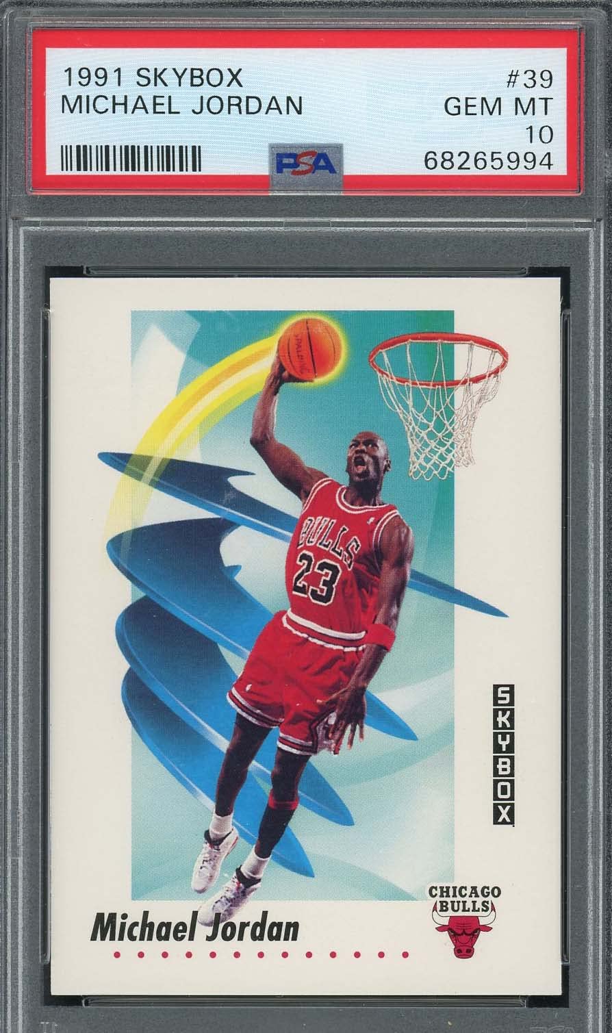 1991 Michael Jordan Skybox Basketball Card #39 PSA 10 Gem Mint - Rare Collectible for Sports Memorabilia Enthusiasts & Investment