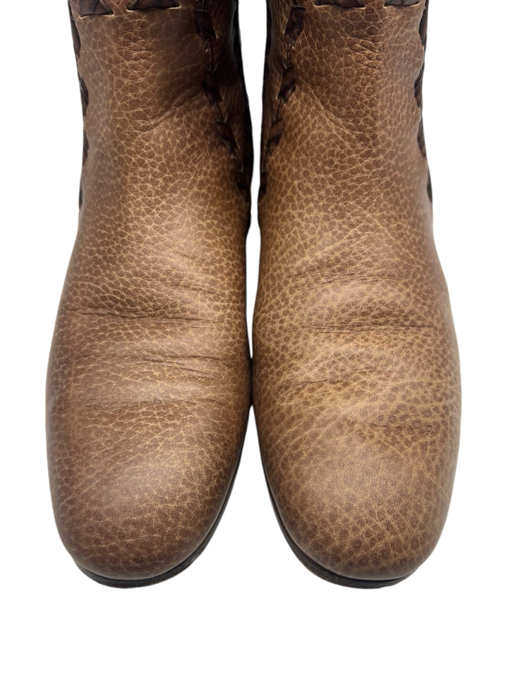 Gucci Janis Brown Leather Ankle Boots Size 9.5 for Women - Stylish & Comfortable Fall/Winter Fashion Footwear for Office, Dating & Night Out