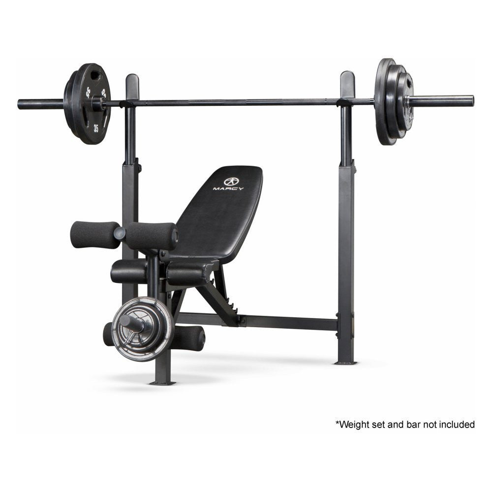 Marcy Olympic Weight Bench with Rack MWB-732 - Heavy Duty Adjustable Home Gym Equipment for Strength Training & Bodybuilding | Perfect for Home Workouts & Garage Gyms