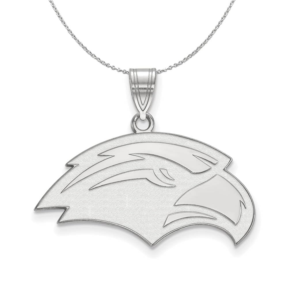 Southern Miss Medium Pendant Necklace - Sterling Silver Black Bow Jewelry for Women | Elegant Gift for Birthday, Anniversary & Special Occasions