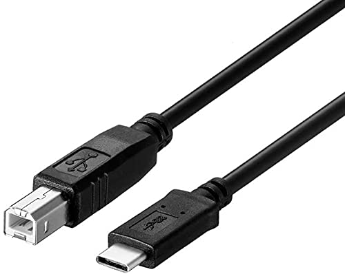 USB C to USB B Printer Cable 6.6ft - Compatible with MacBook Pro/Air, iMac, HP, Canon, Brother, Epson, Samsung Printers & Scanners - Fast Data Transfer for Home & Office Use