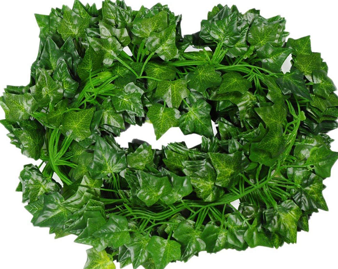 168ft Artificial Ivy Vine Garland - Fake Foliage Greenery for Home Decor, Scindapsus Leaves Indoor Outdoor Hanging Plants - Perfect for Wedding, Party, Garden & Wall Decoration