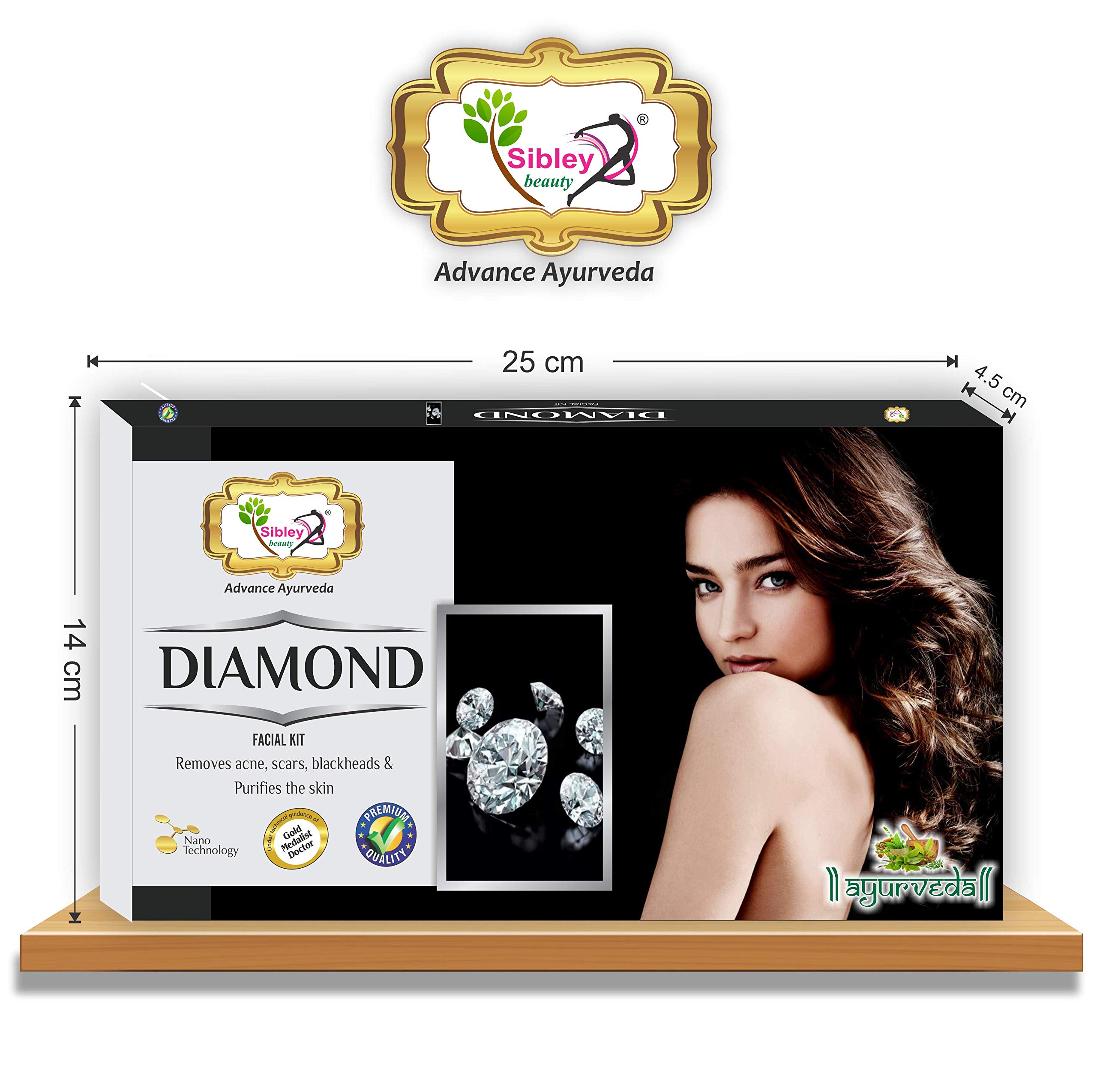 **Sibley Beauty Diamond Facial Kit & Neem Tulsi Tea Tree Oil Acne Face Wash Combo – 6-Pack (155g + 10ml Serum) + 100ml Face Wash – For Oily, Dry, Normal & Combination Skin – Men, Women, Boys & Girls – Deep Cleansing & Acne Control for Daily Skincare Routine**