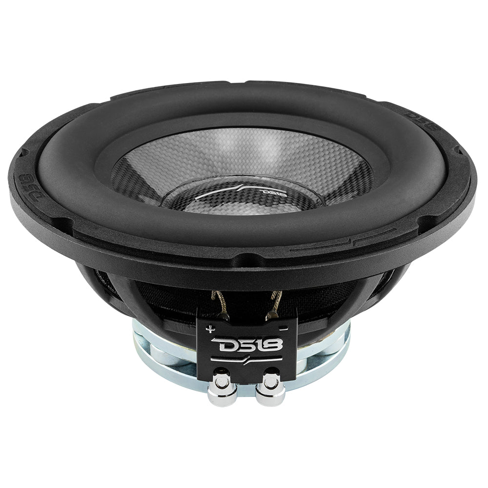 High-Performance PRO 8 Neodymium Waterproof Carbon Fiber Mid Bass Woofer - 250 Watts RMS, 4 Ohm - Perfect for Car Audio & Home Theater Systems