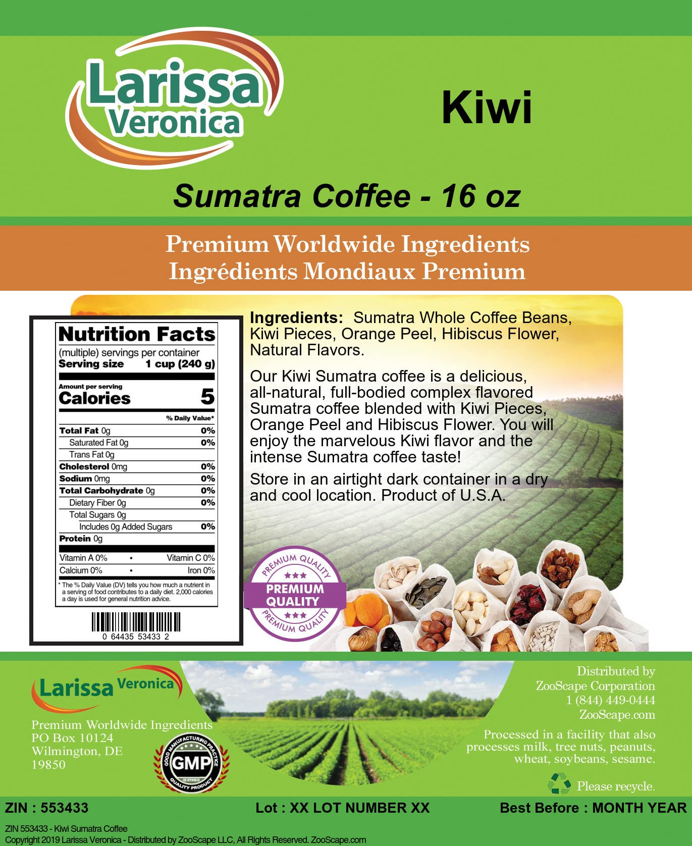 Premium Sumatra Mandheling Coffee Beans - 100% Arabica, Single Origin, Gourmet Whole Bean Coffee (16 oz, 3-Pack) - Rich & Bold Flavor for Espresso, French Press & Cold Brew at Home or Office
