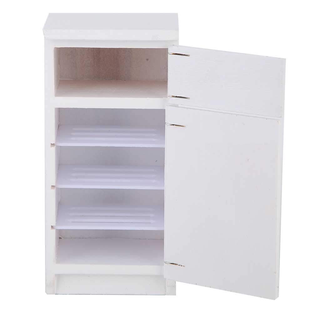 Topiky Eco-Friendly Wooden Mini Fridge Model - Realistic Refrigerator Photography Prop, Kitchen Decor & Dollhouse Furniture Accessory - Perfect for DIY Crafts, Home Staging, and Miniature Room Displays
