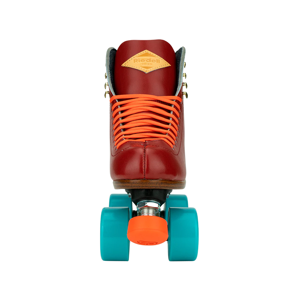 Riedell Crew Roller Skates - Crimson Red Women's Quad Skates for Outdoor & Indoor Skating - Perfect for Rink, Park, and Street Roller Skating