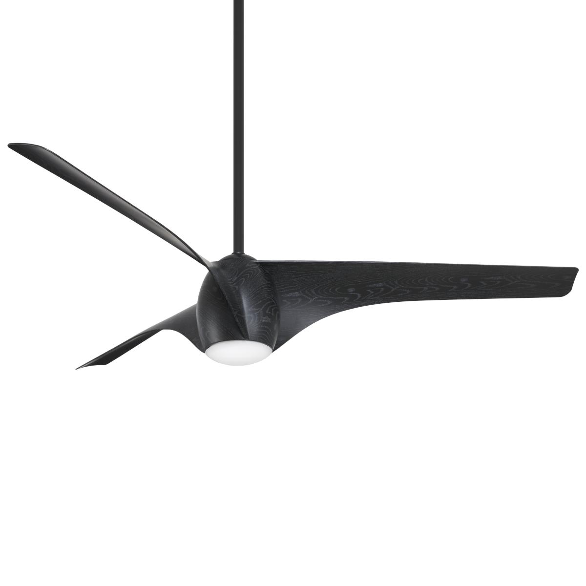 Airewave 65 Inch Matte Black Maple Wood LED Ceiling Fan with Remote Control - Perfect for Bedroom, Living Room & Indoor Spaces