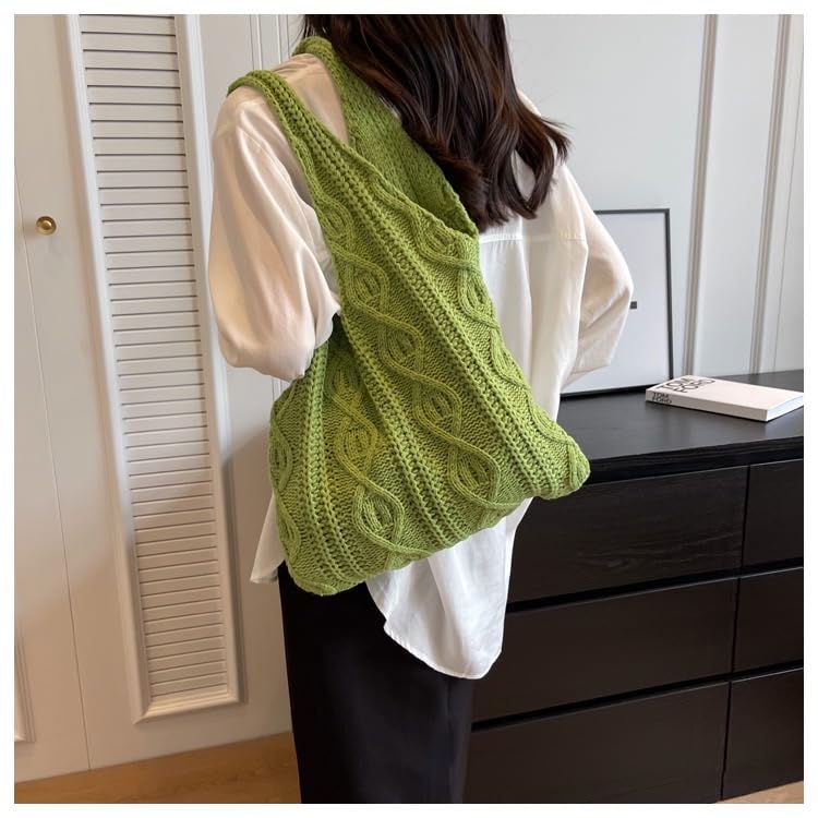 Stylish Women's Crochet Shoulder Tote Bag - Large Knitted Handbag for Shopping, Beach & Daily Use | Aesthetic Boho Purse for Women | Perfect Gift Idea
