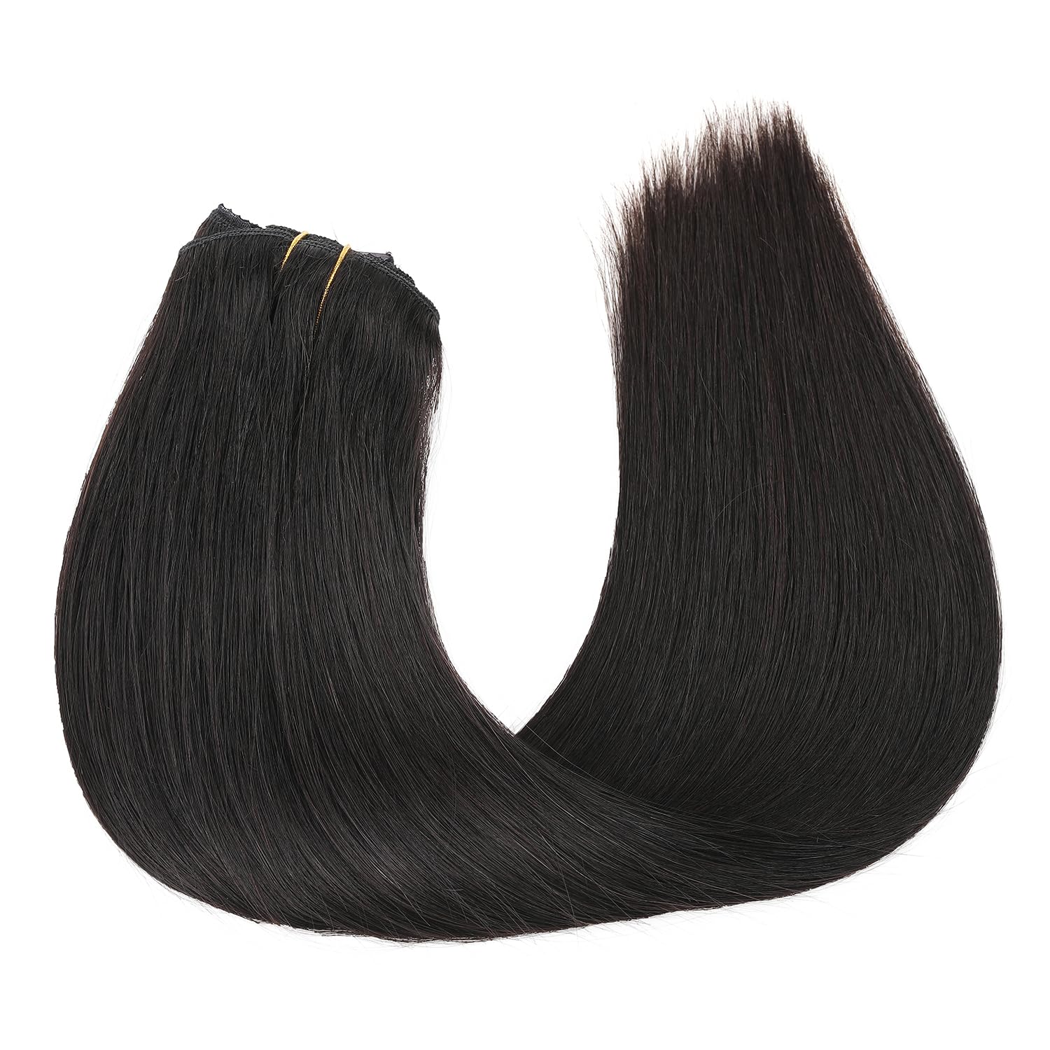 120g 8pcs Clip in Human Hair Extensions Straight Remy Hair #1B Natural Black 22inch - Real Human Hair Clip Ins for Length & Volume - Perfect for Daily Styling, Parties & Special Occasions