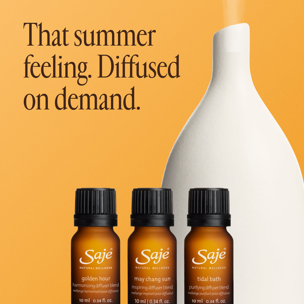 Aroma Om White & Summer's In Essential Oil Diffuser - Perfect for Yoga, Meditation, and Home Relaxation