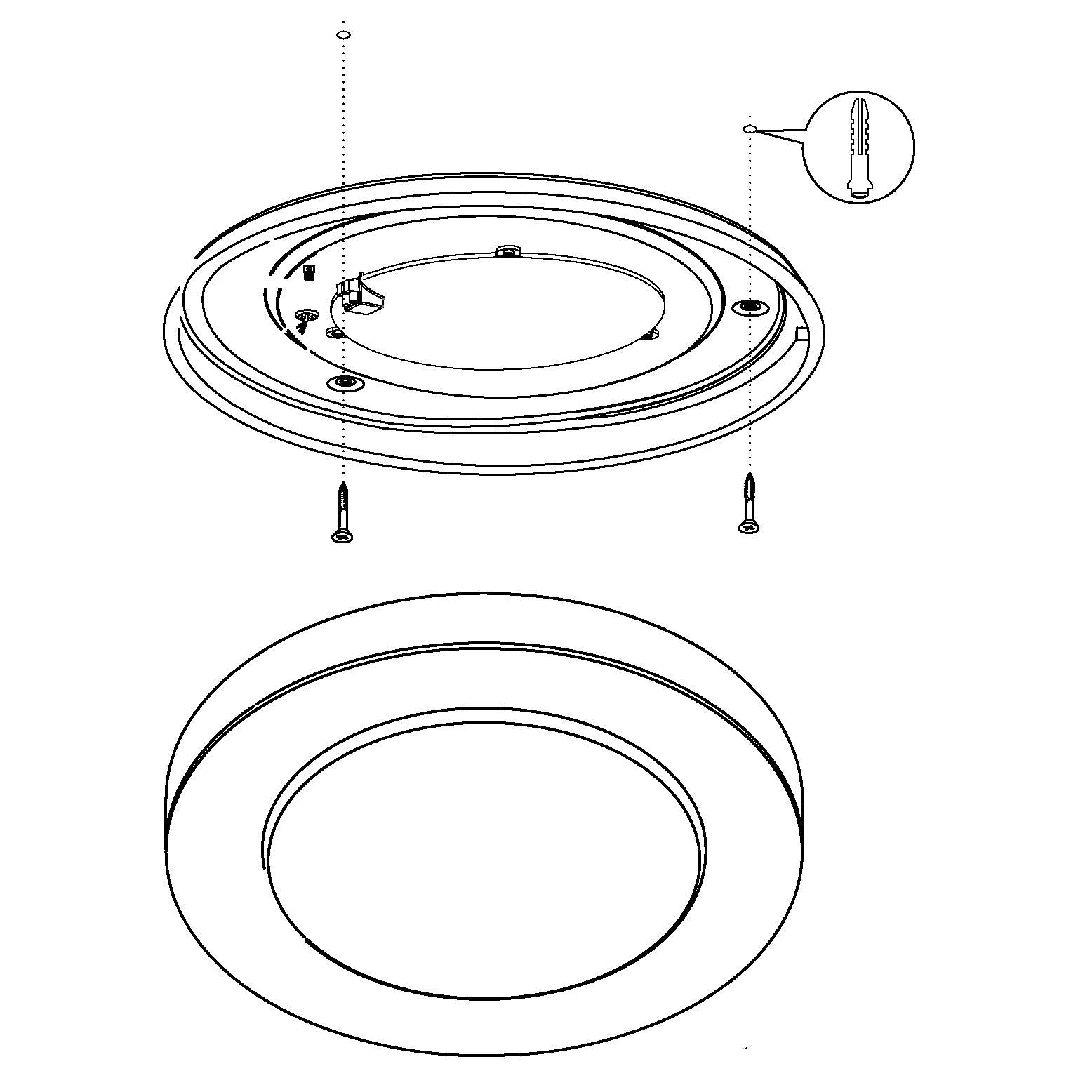 Eglo LED Carpi Round Chrome IP44 Flush Mount Ceiling Light 38.5cm - Modern Bathroom & Kitchen Lighting for Home & Office