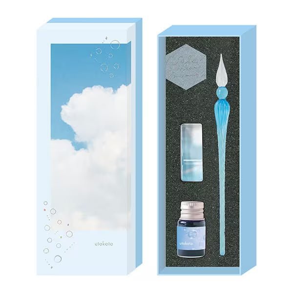 Sora Jikan Moment Glass Dip Pen Set - Elegant Calligraphy & Writing Pen for Artists, Beginners - Perfect for Lettering, Journaling, Wedding Invitations & Gift Wrapping