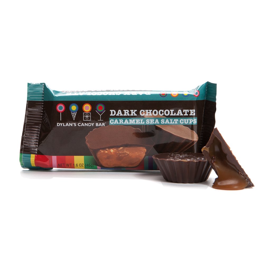 Dylan's Candy Bar Dark Chocolate Sea Salt Caramel Truffle Cups - Gourmet Chocolate Gift for Birthdays, Holidays & Romantic Gifts