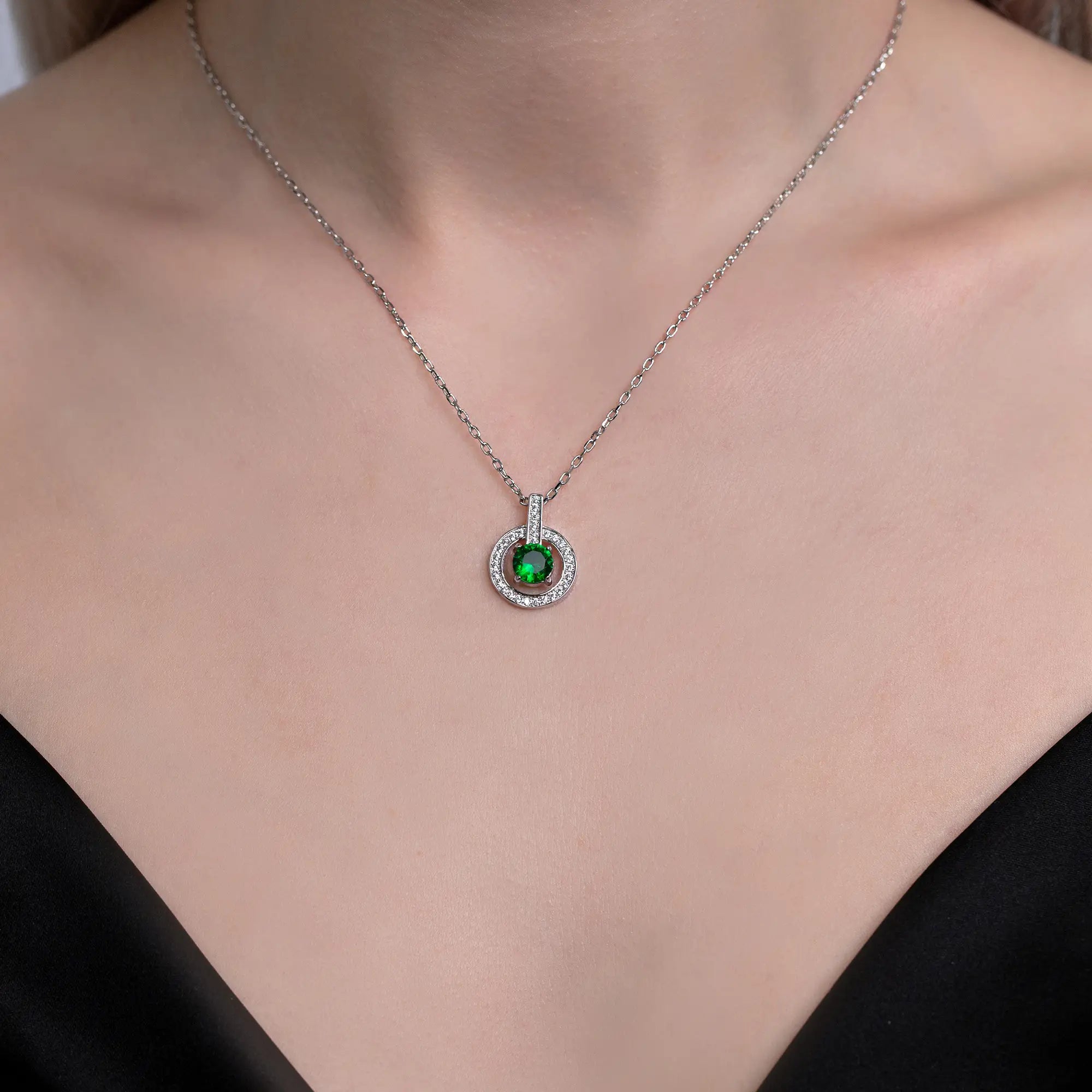 Floating Gemstone Necklace - Dainty Adjustable Jewelry for Women | Perfect for Weddings, Date Nights & Special Occasions