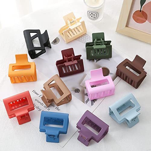 Bakefy 4-Piece Matte Hair Claw Clips for Women - Strong Hold Large Hair Clips for Styling