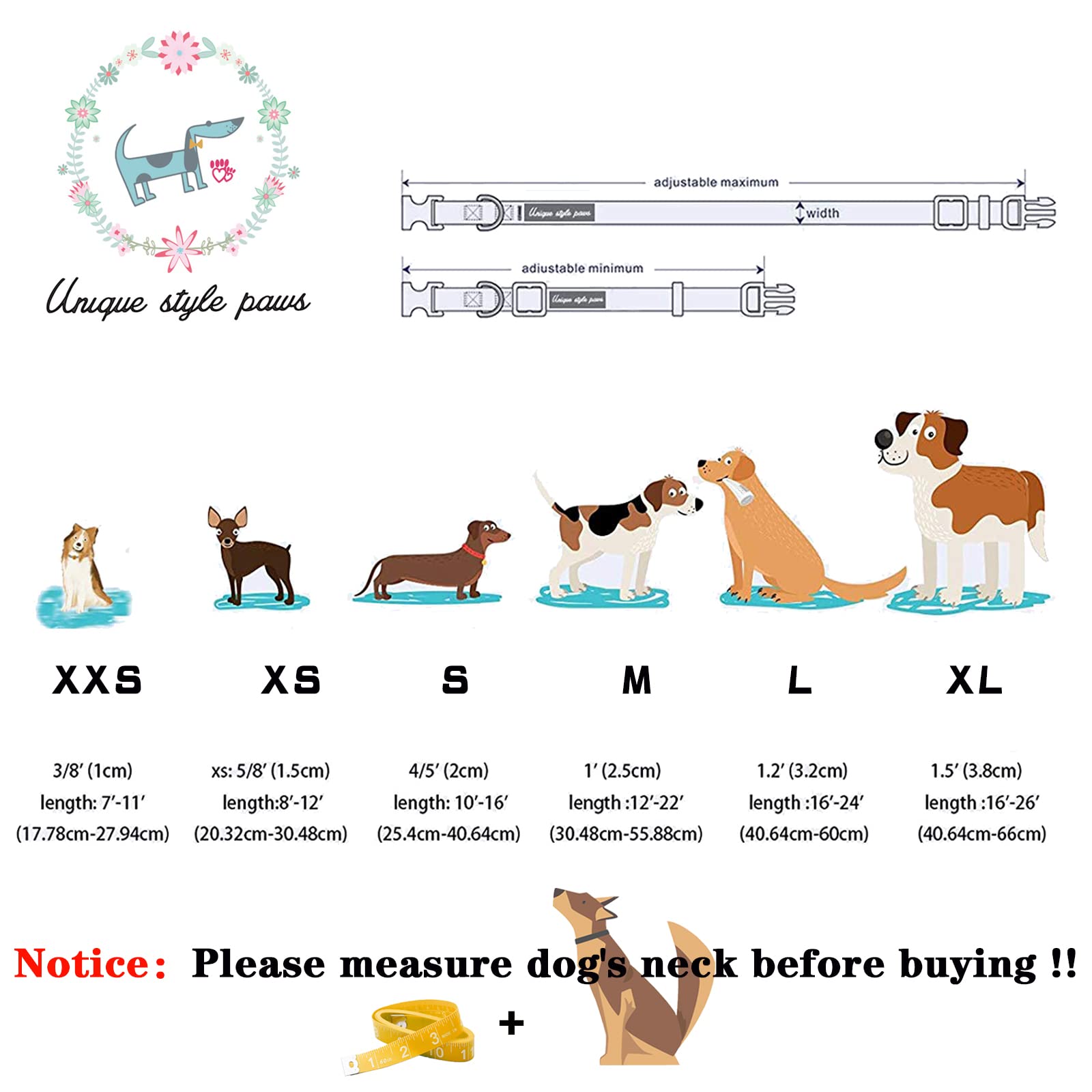 Adjustable Pure Cotton Pet Bowtie Collar for Dogs & Cats - Soft & Comfy, 6 Sizes & 5 Patterns - Perfect for Special Occasions, Photos & Daily Wear