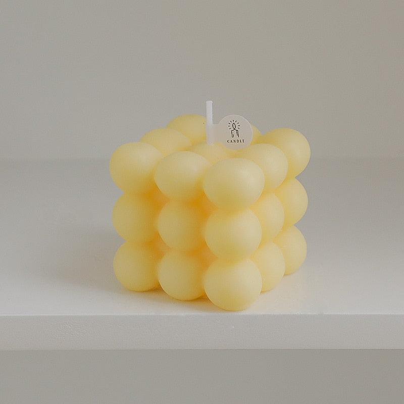Bubble Cube Decorative Candles - Handmade Scented Soy Wax Candles for Home Decor, Gifts & Relaxation - Perfect for Living Room, Bedroom, Spa and Wedding Decor