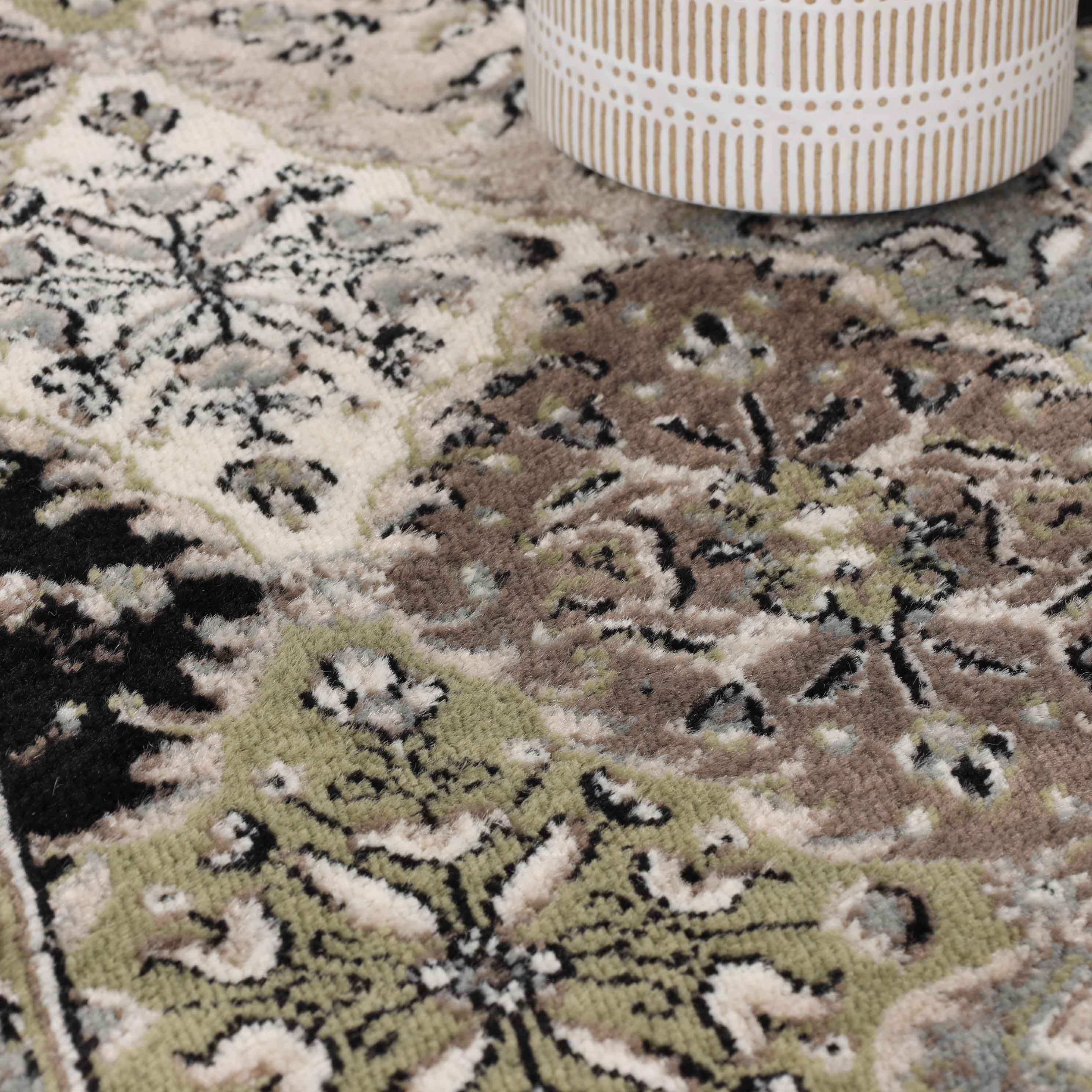 Paloma Contemporary Damask Floral Indoor Area Rug - Soft Non-Slip Living Room Carpet for Bedroom, Dining Room & Home Decor