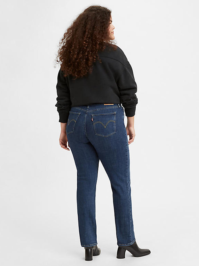 Levi's Women's Classic Straight Jeans - Lapis Maui Waterfall Wash | Comfortable Denim Pants for Casual Wear & Everyday Outfits