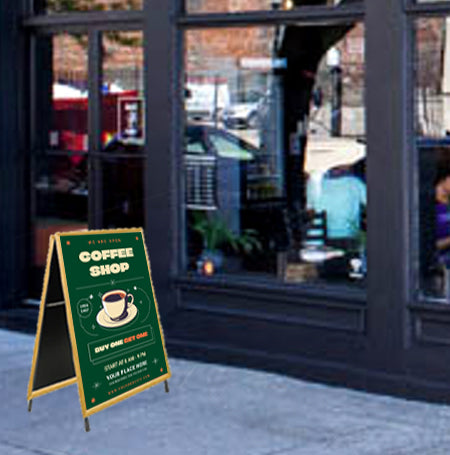 16x20 Wooden A-Frame Sign Holder with 1 1/4