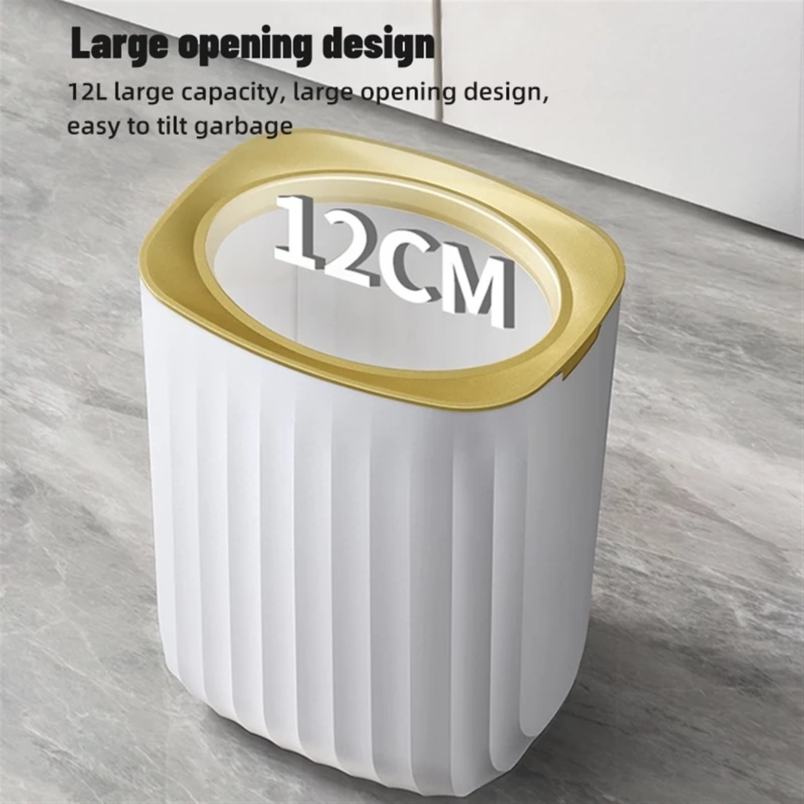 TOMYEUS 15L Stainless Steel Trash Can - Heavy Duty Kitchen Garbage Bin with Lid, Odor-Proof Office Waste Basket for Living Room, Bathroom & Bedroom | Modern Home & Office Waste Disposal Solution