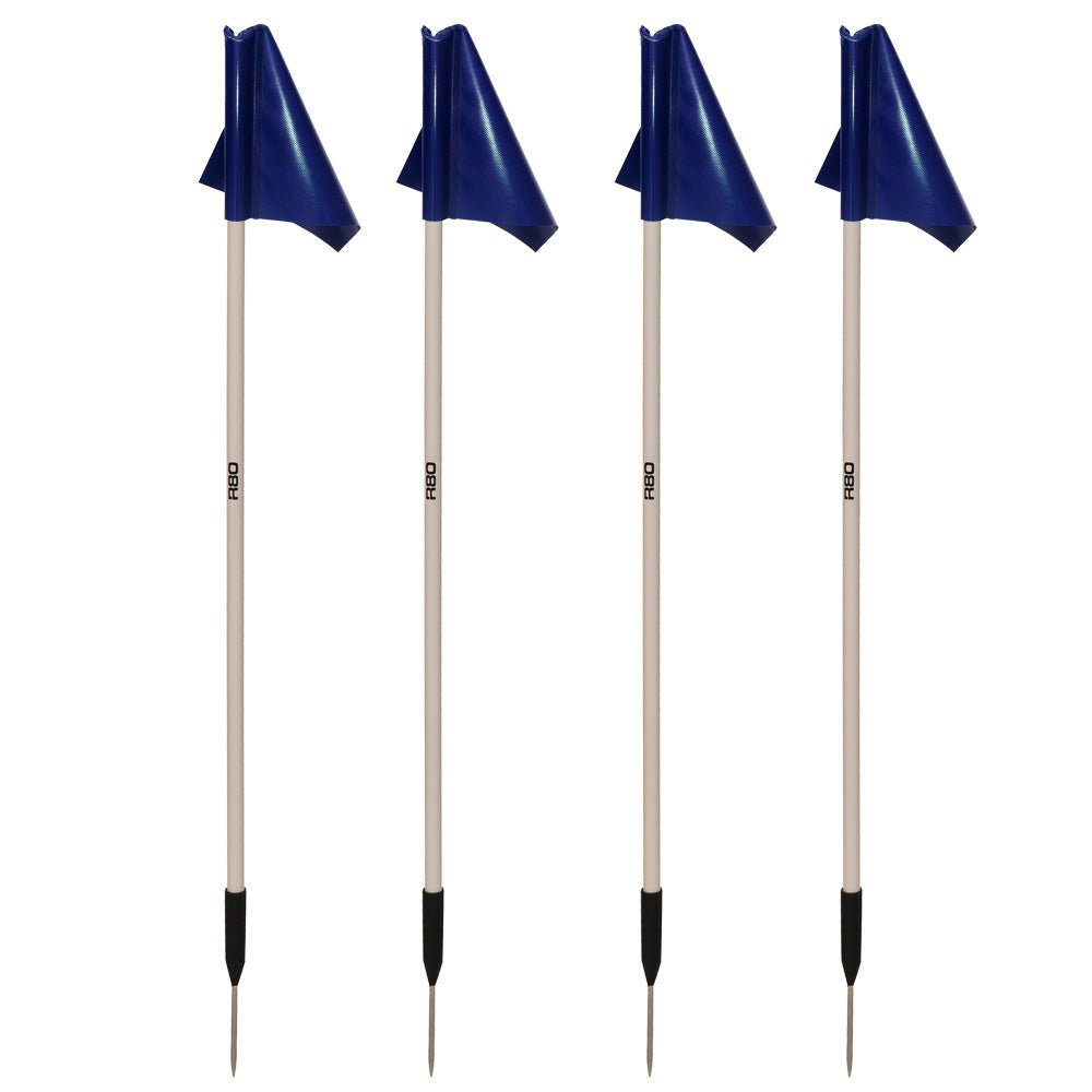 Premium Sideline Pole and Top Tarp Flag Sets for Sports Events - Durable Outdoor Football, Soccer & Tailgating Accessories