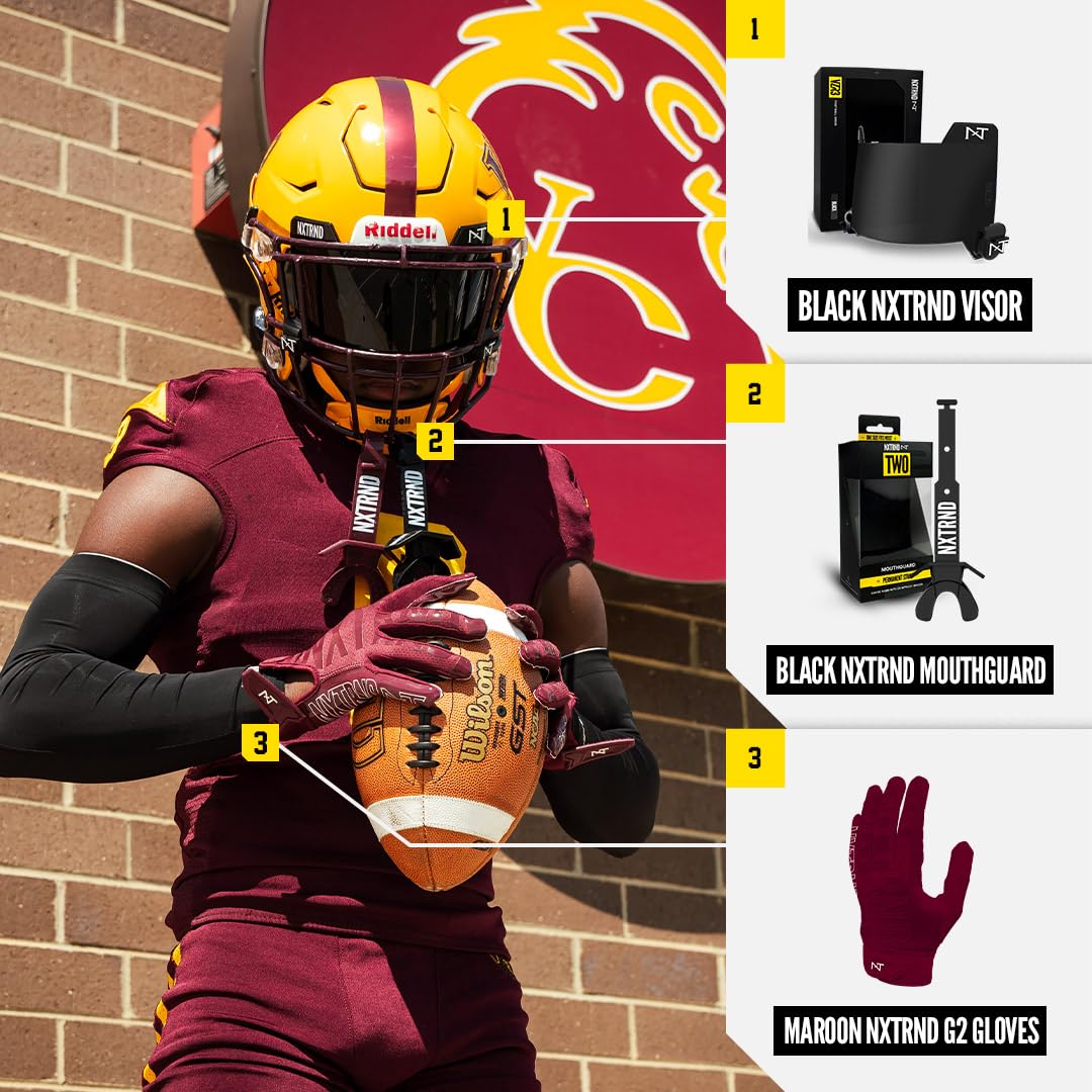 Nxtrnd G2 Football Gloves for Men - Ultra Sticky Elite Receiver Gloves with Enhanced Grip - Perfect for Training, Games & Competitive Play
