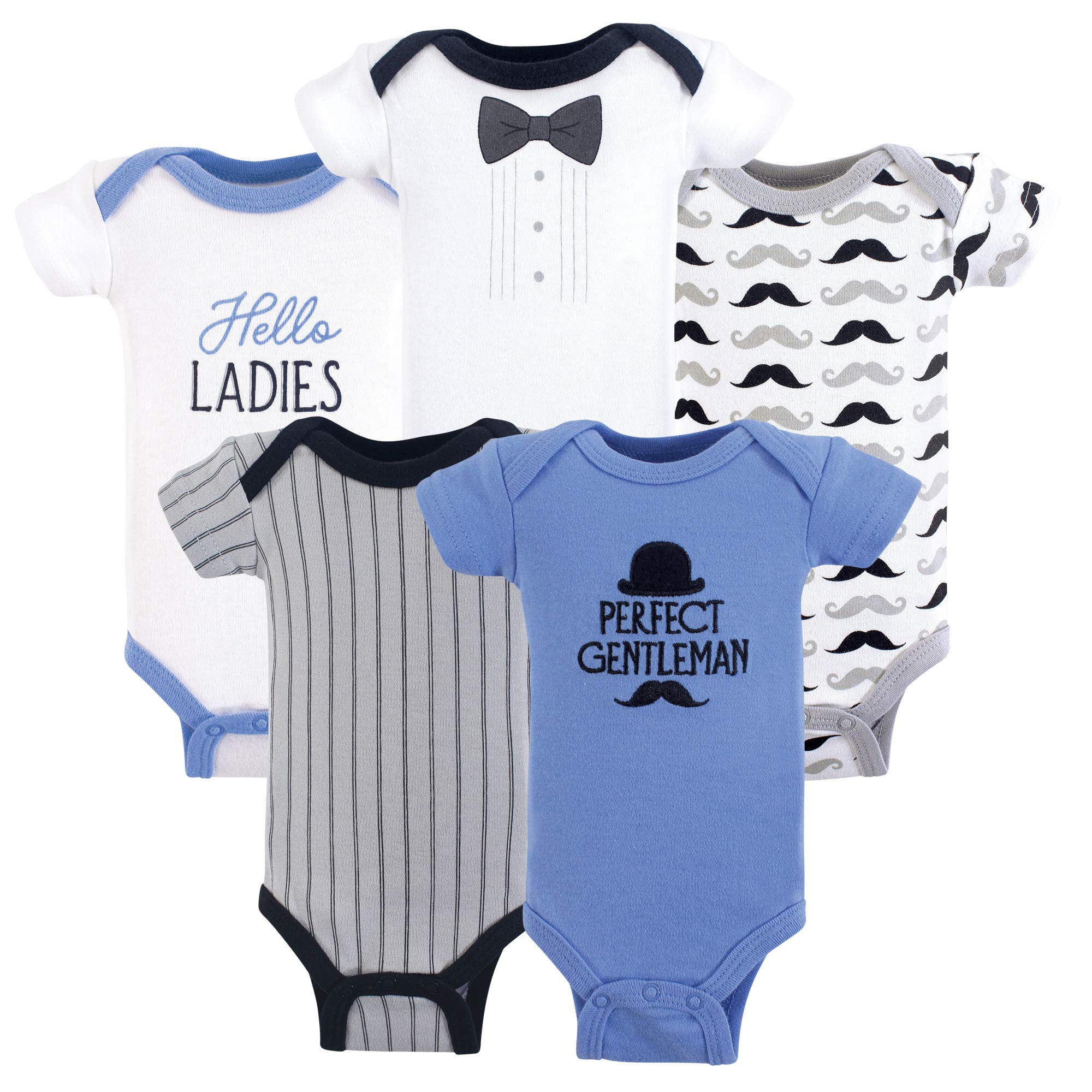 Hudson Baby Unisex Cotton Preemie Bodysuits - White Short-Sleeve Onesies for Newborns | Soft & Breathable Baby Clothes | Ideal for Hospital, Home & Photo Shoots