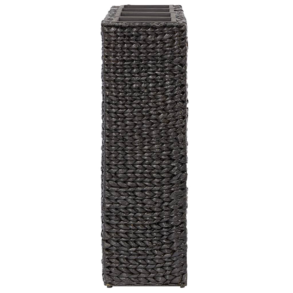 vidaXL Elevated Garden Bed with Black Water Hyacinth Planter & 4 Removable Pots - Durable Outdoor Planting Solution for Vegetables, Herbs, and Flowers - Perfect for Patio, Balcony, and Backyard Gardening