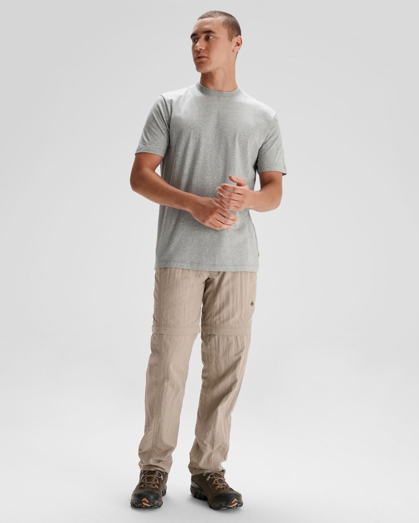 Organic Cotton Men's T-Shirt - Light Grey Marle | Soft & Breathable for Casual Wear, Gym & Everyday Comfort