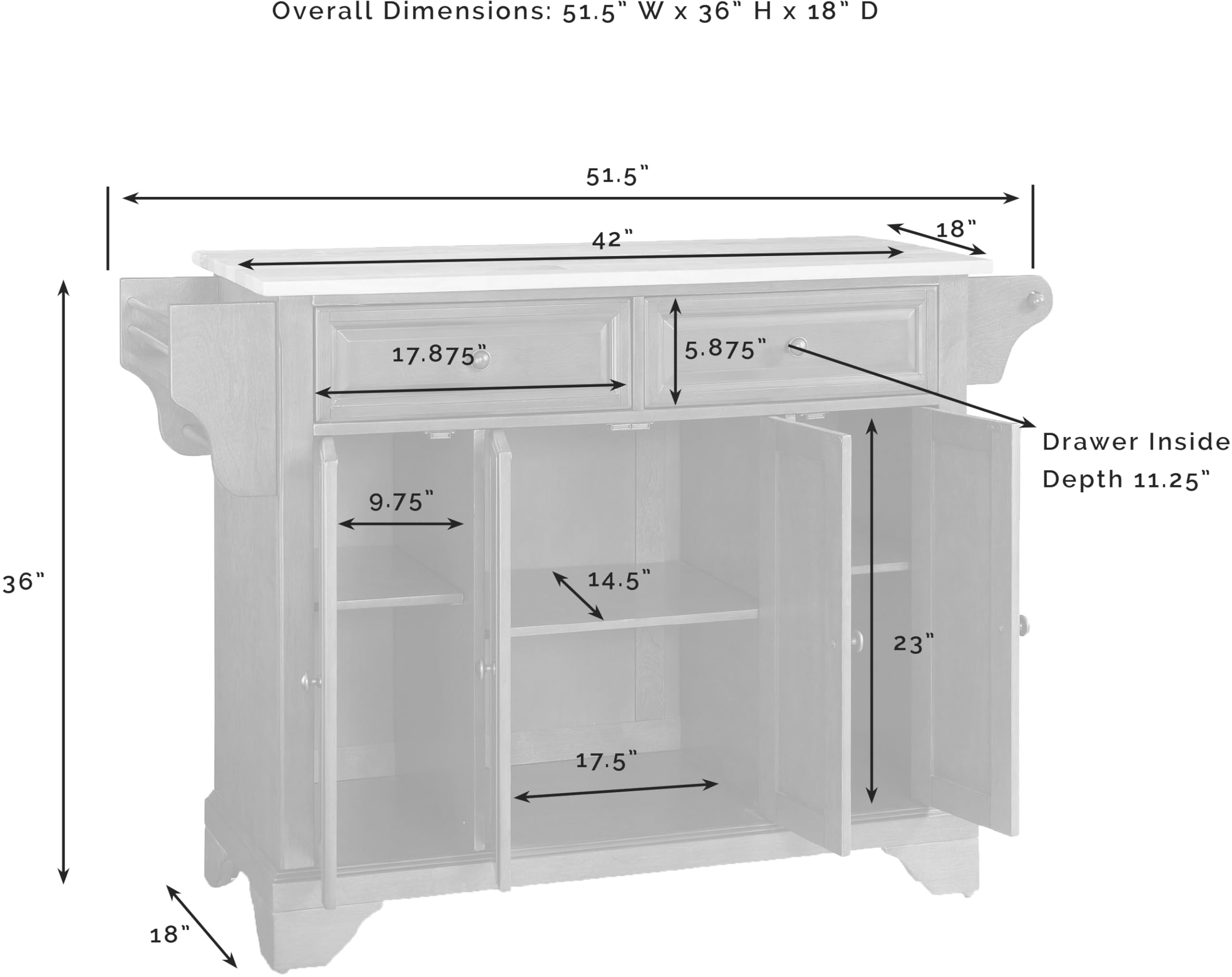 Crosley Lafayette Wood Top Rolling Kitchen Island Cart with Storage - Microwave Stand, Spice Rack, Cherry Finish | Perfect for Small Kitchens, Pantry Organization & Extra Counter Space