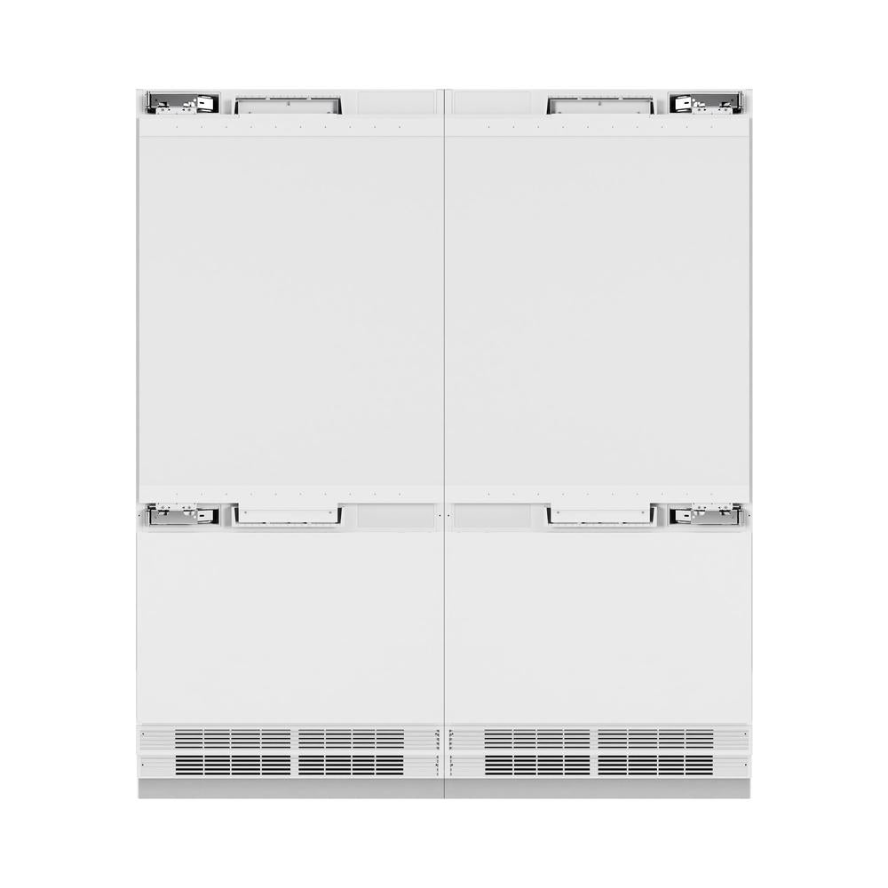 ZLINE 72 Inch 39.6 Cubic Feet Panel Ready French Door Built-In Bottom Freezer Refrigerator with Water Dispenser & Ice Maker (RBIT 72) - Perfect for Modern Kitchens, Restaurants & Luxury Homes