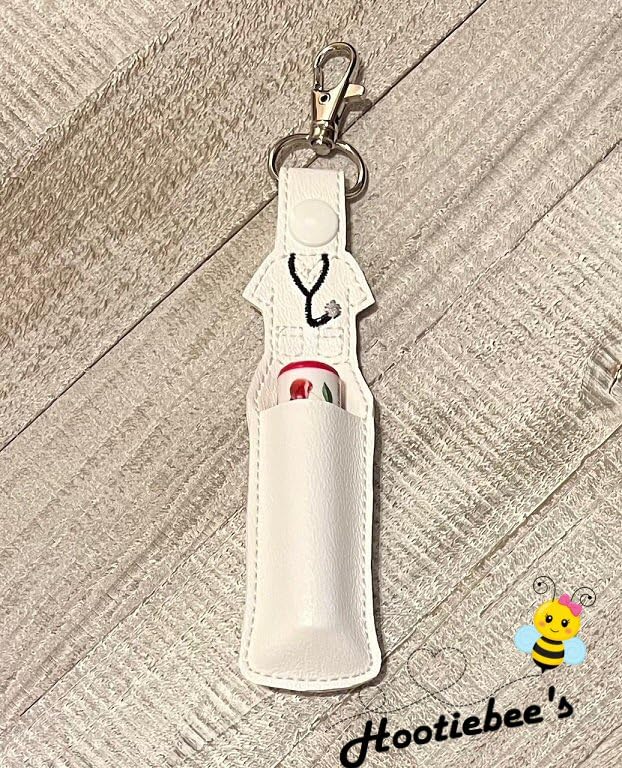 Premium Scrub Hand Sanitizer & Lip Balm Holder - Convenient Clip for Nurses, Doctors & Healthcare Workers - Ideal for Medical Scrubs, Lanyards & Work Uniforms