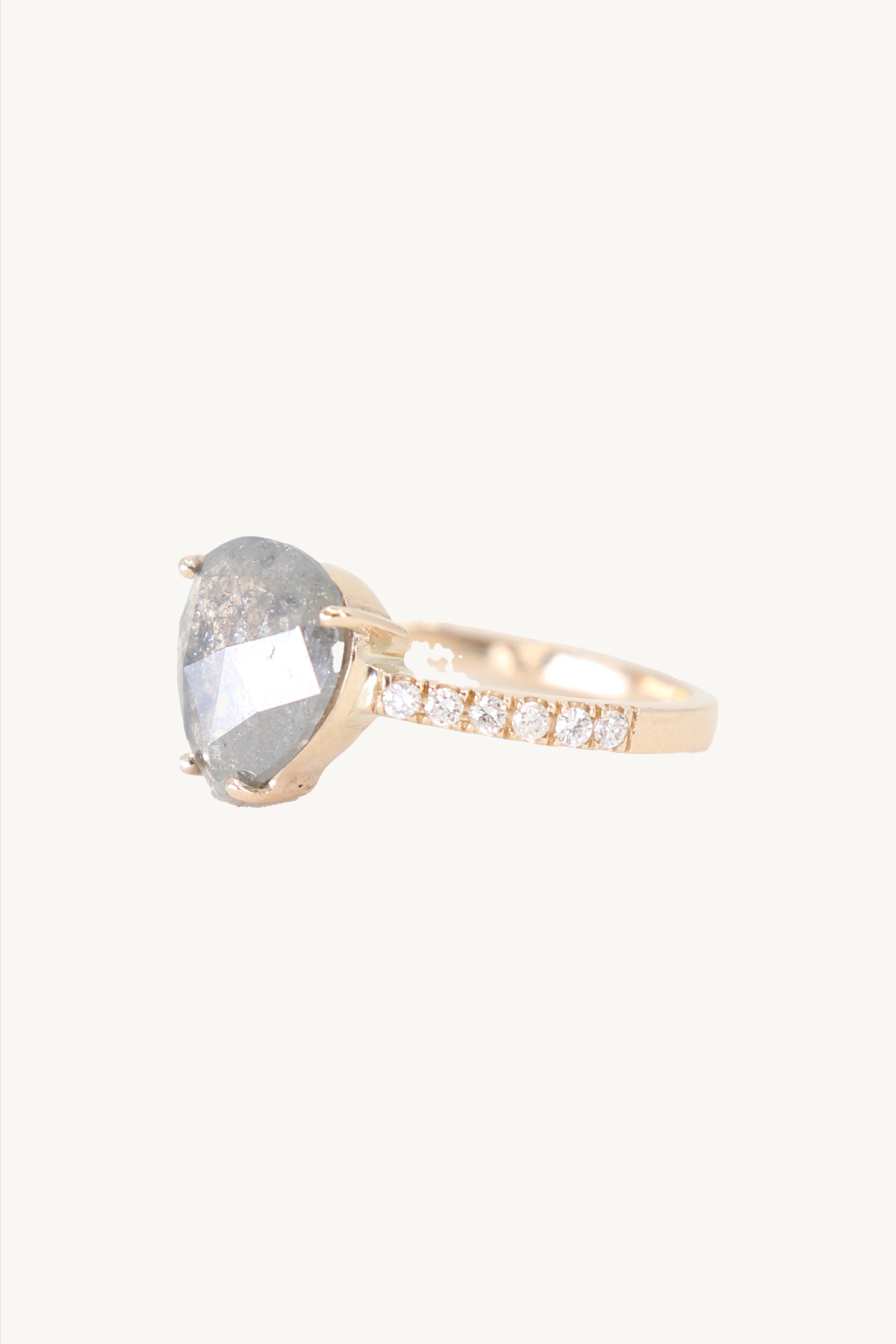 Grey Diamond and Pavé White Diamond Eternity Band Ring for Women - Elegant Wedding, Anniversary, or Special Occasion Jewelry Gift