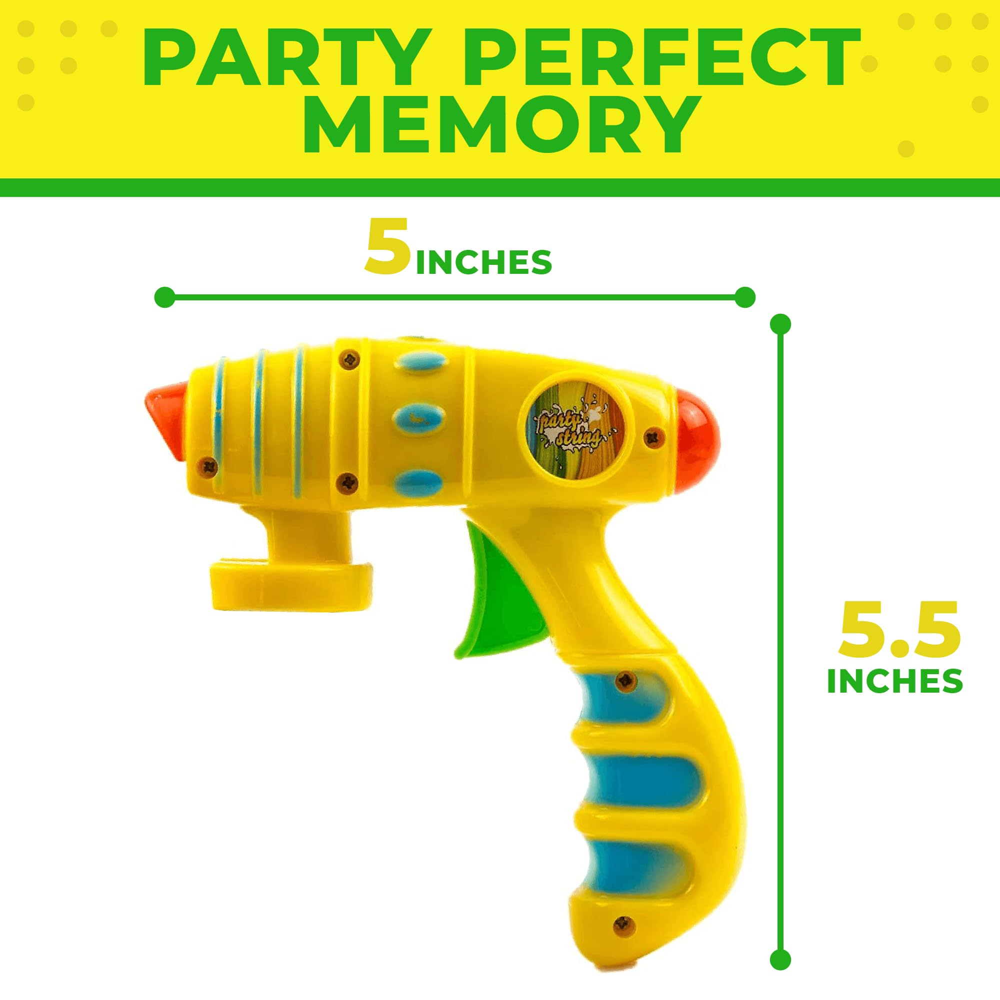 Non-Toxic Party Streamer Spray String Shooter Toy for Kids - Fun Toy Pistol for Birthday Parties & Celebrations | Safe for Boys & Girls | Perfect for Festive Events, Carnivals & Family Gatherings