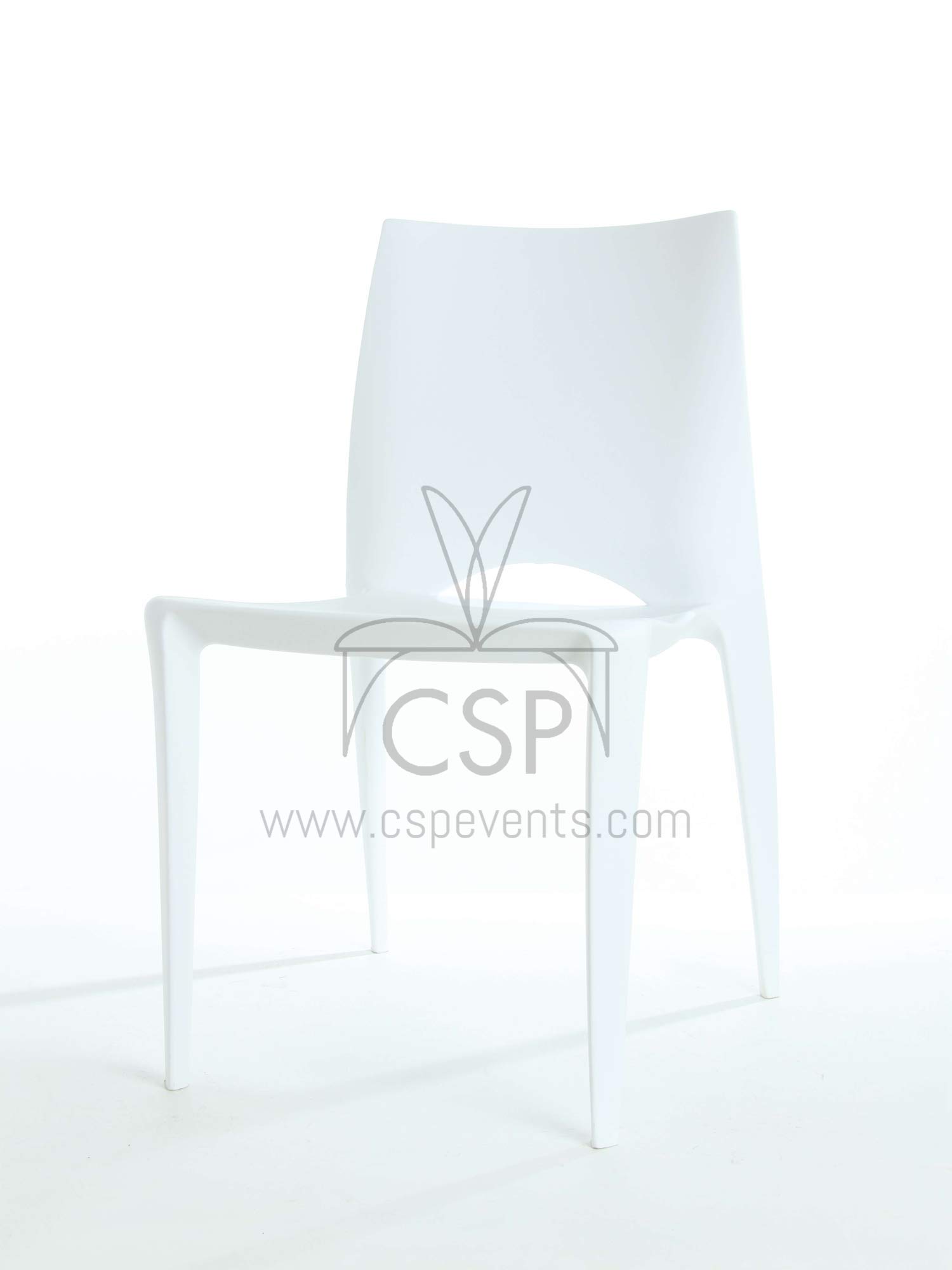 Premium Crescent White Dining Chairs for Restaurants & Cafes - Commercial Seating Solution - Comfortable & Durable for Indoor/Outdoor Use