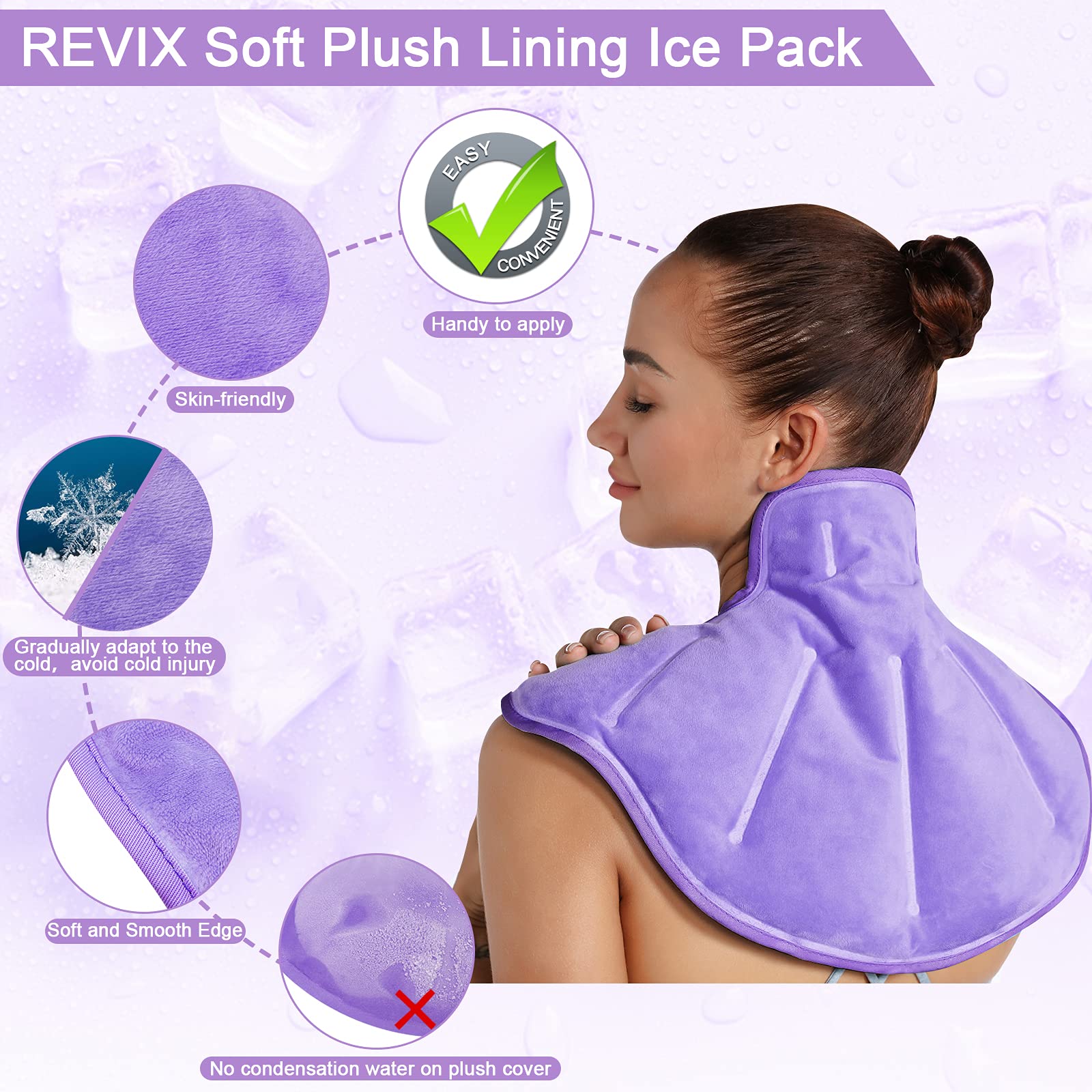 REVIX Reusable Shoulder & Knee Ice Pack for Injuries - Hot & Cold Therapy for Pain Relief, Swelling, Sprains, Sports Recovery (Perfect for Athletes, Post-Surgery, Arthritis)