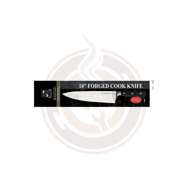Omcan 10-Inch Forged Cook Knife - Professional Chef Knife for Kitchen, Butcher & Food Prep - High-Quality Stainless Steel Blade - Retail Ready (2/Case) 21885 - Perfect for Restaurants, Home Cooking & Meat Cutting