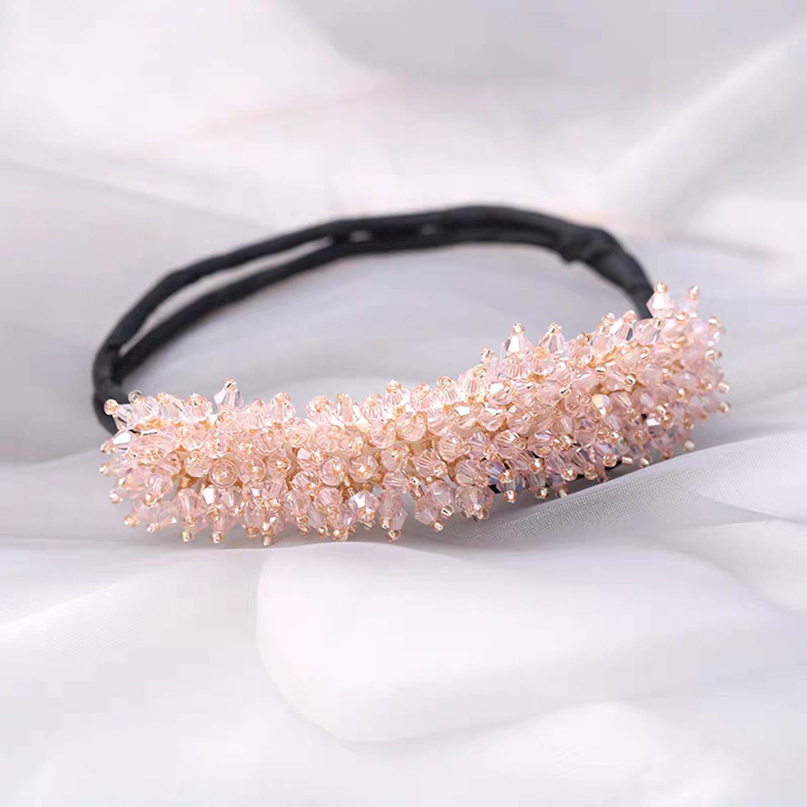 Sparkly Rhinestone Hair Donut Bun Maker for Women & Girls - 3 Colors | Easy Hair Styling Tool for Updos, Ponytails & Special Occasions